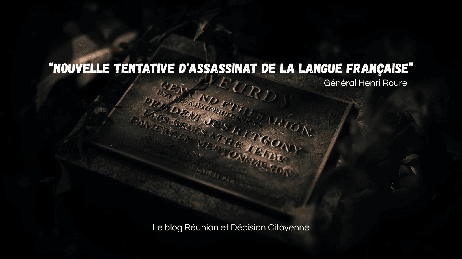 Nouvelle tentative d&rsquo;assassinat de la langue française