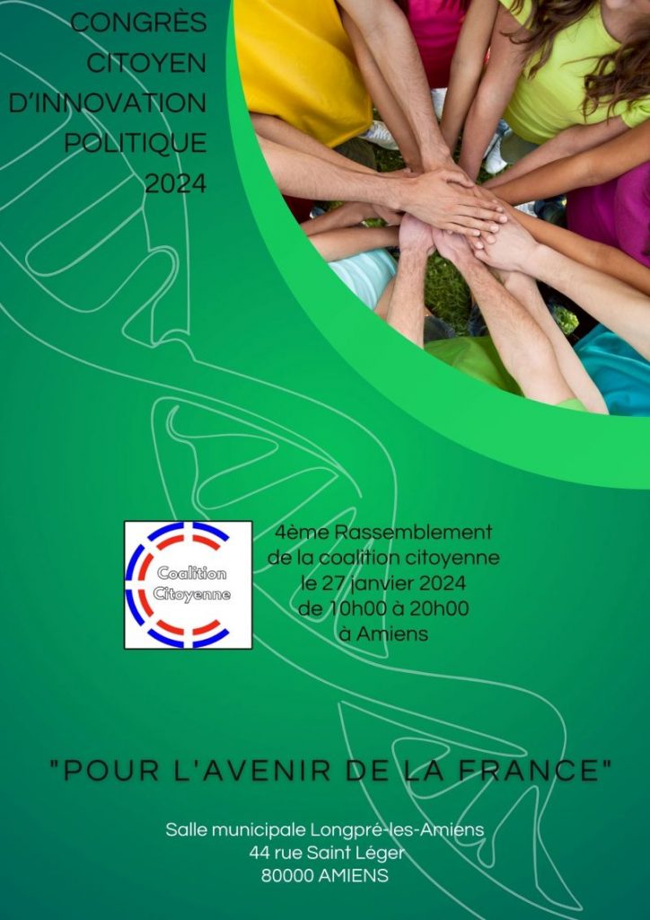 Congrès de la coalition citoyenne à Amiens le 27 janvier 2024