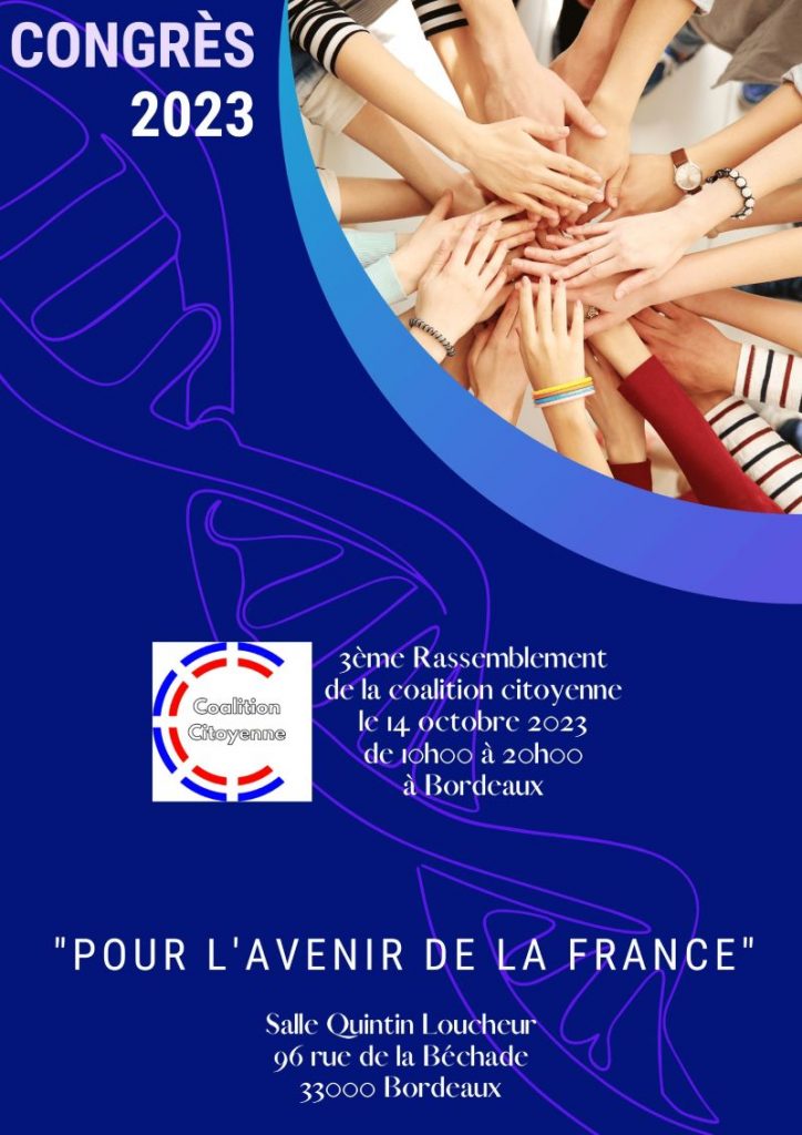 Congrès de la coalition citoyenne à Bordeaux le 14 octobre 2023