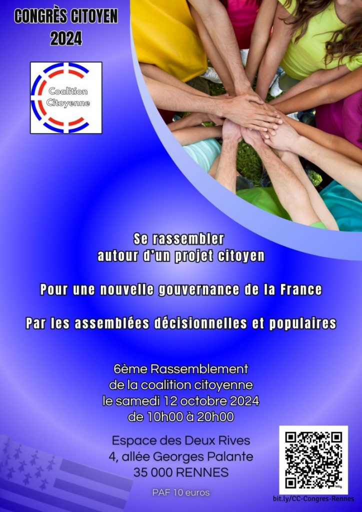 Flyer du congrès citoyen à Rennes le 12 octobre 2024